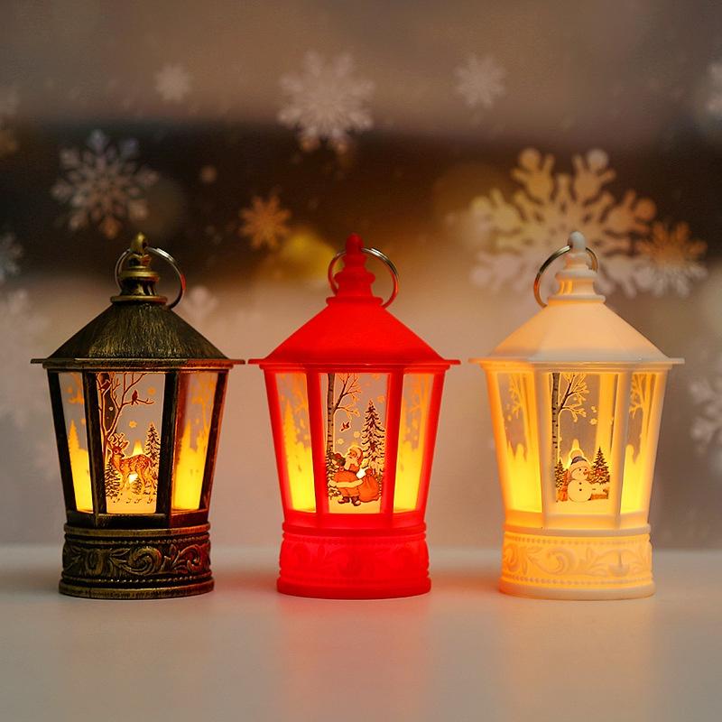 1 Đèn LED Dầu Để Bàn Hình Ông Già Noel / Người Tuyết / Tuần Lộc Trang Trí Tiệc Giáng Sinh