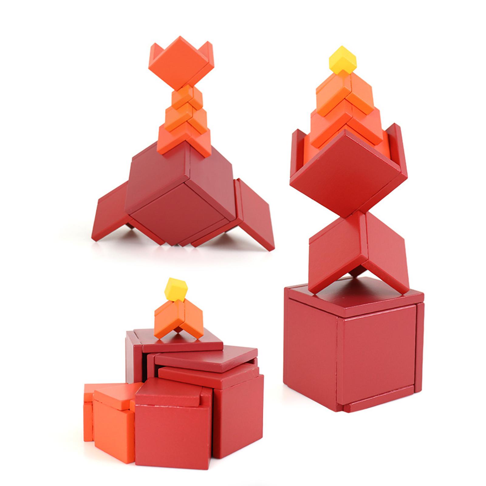 3D Puzzle Building Blocks Educational Tiles Toy Stress Relief Intelligence Developing Brain Teaser Travel Games Toy for Kids Adult Age 4-6 Years