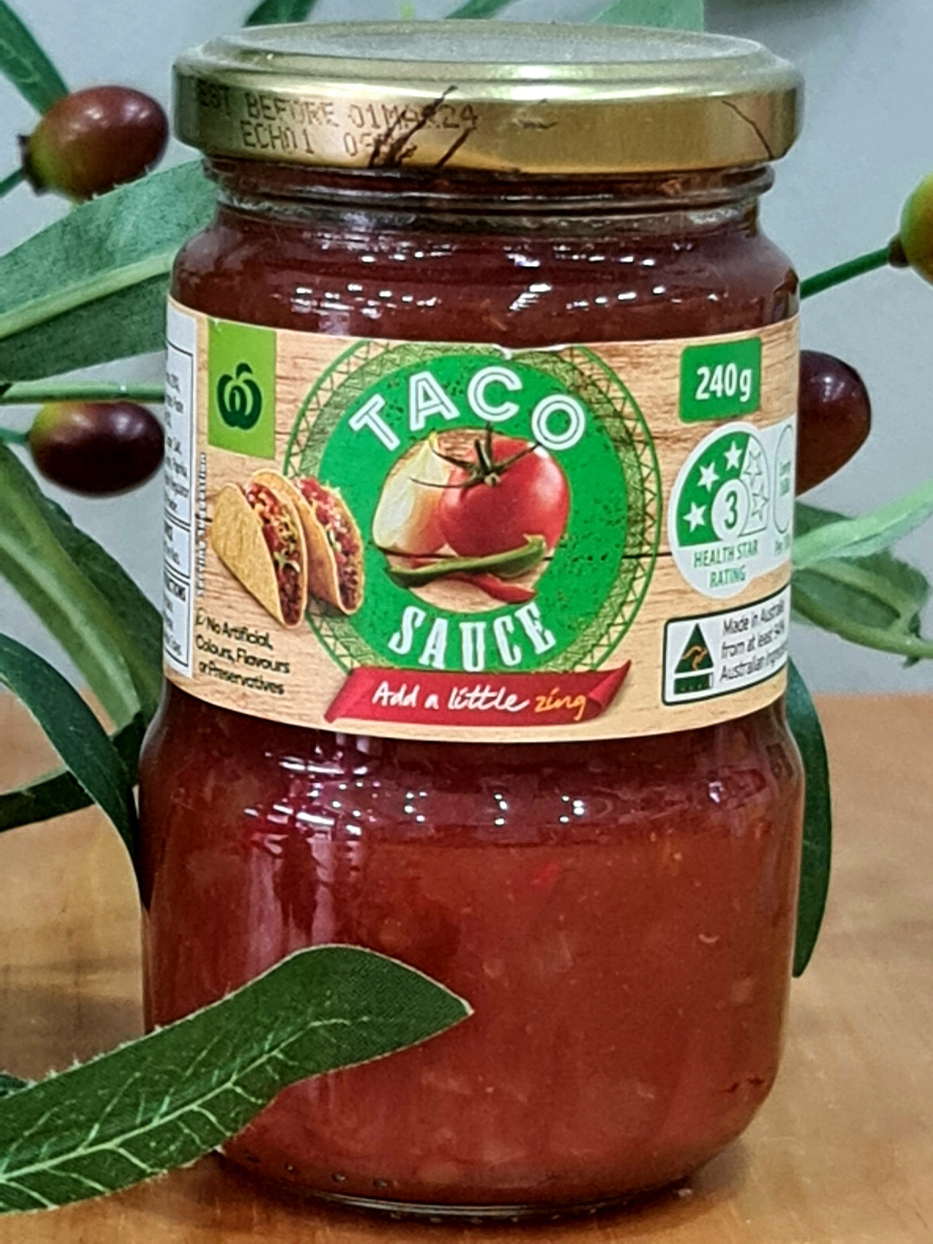 Sốt Taco không cay Woolworths 240g