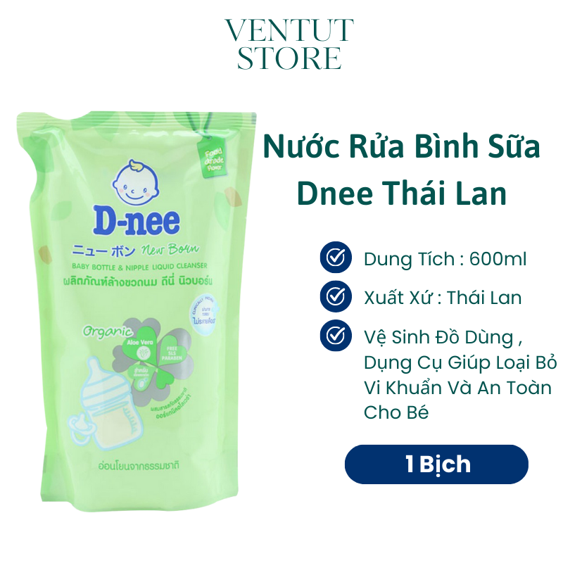 Nước Rửa Bình Sữa Dnee Thái Lan Túi 600ml