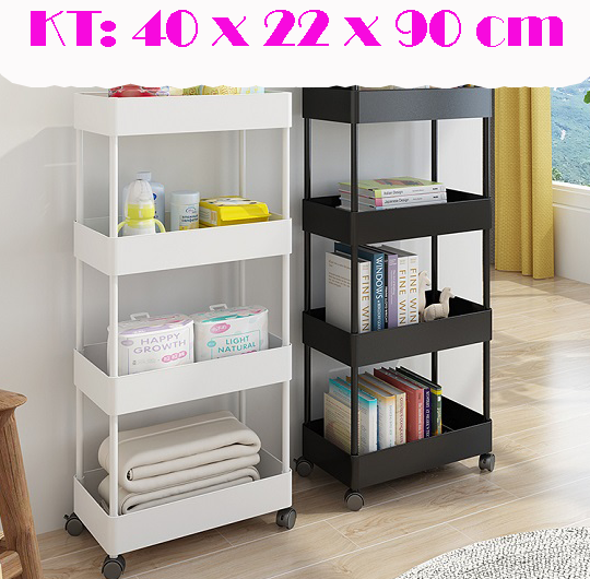KỆ NHỰA 4 TẦNG CÓ BÁNH XE ĐA NĂNG