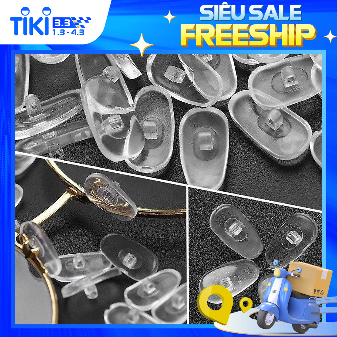 Miếng Đệm Mắt Kính, Đệm Mũi Silicon Cho Mắt Kính