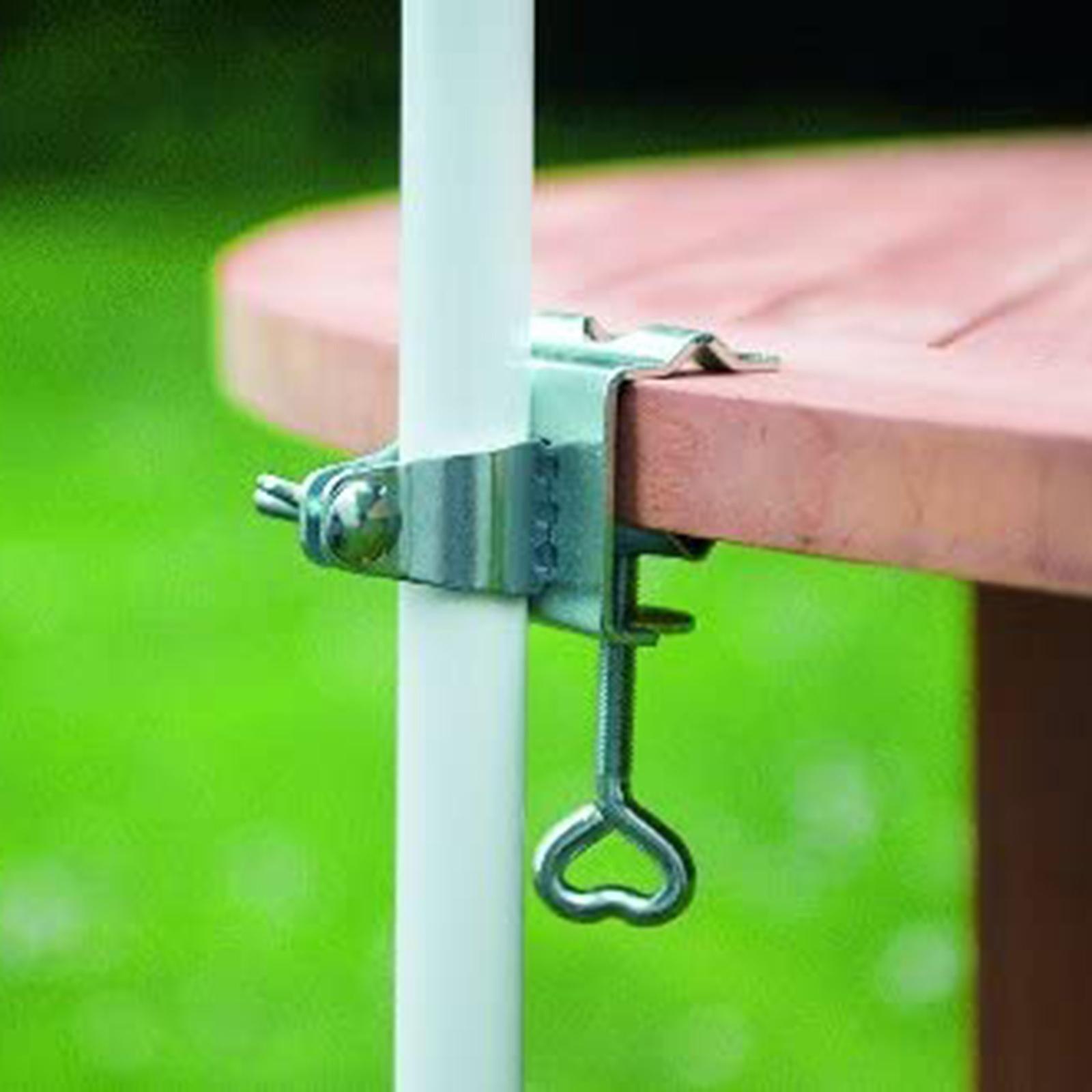 Umbrella Clamp Umbrella Stand Bench  Patio Umbrella Holder, Premium Umbrella Mount Clamp Umbrella Stand Fixed Clip for Beach Courtyard Balcony