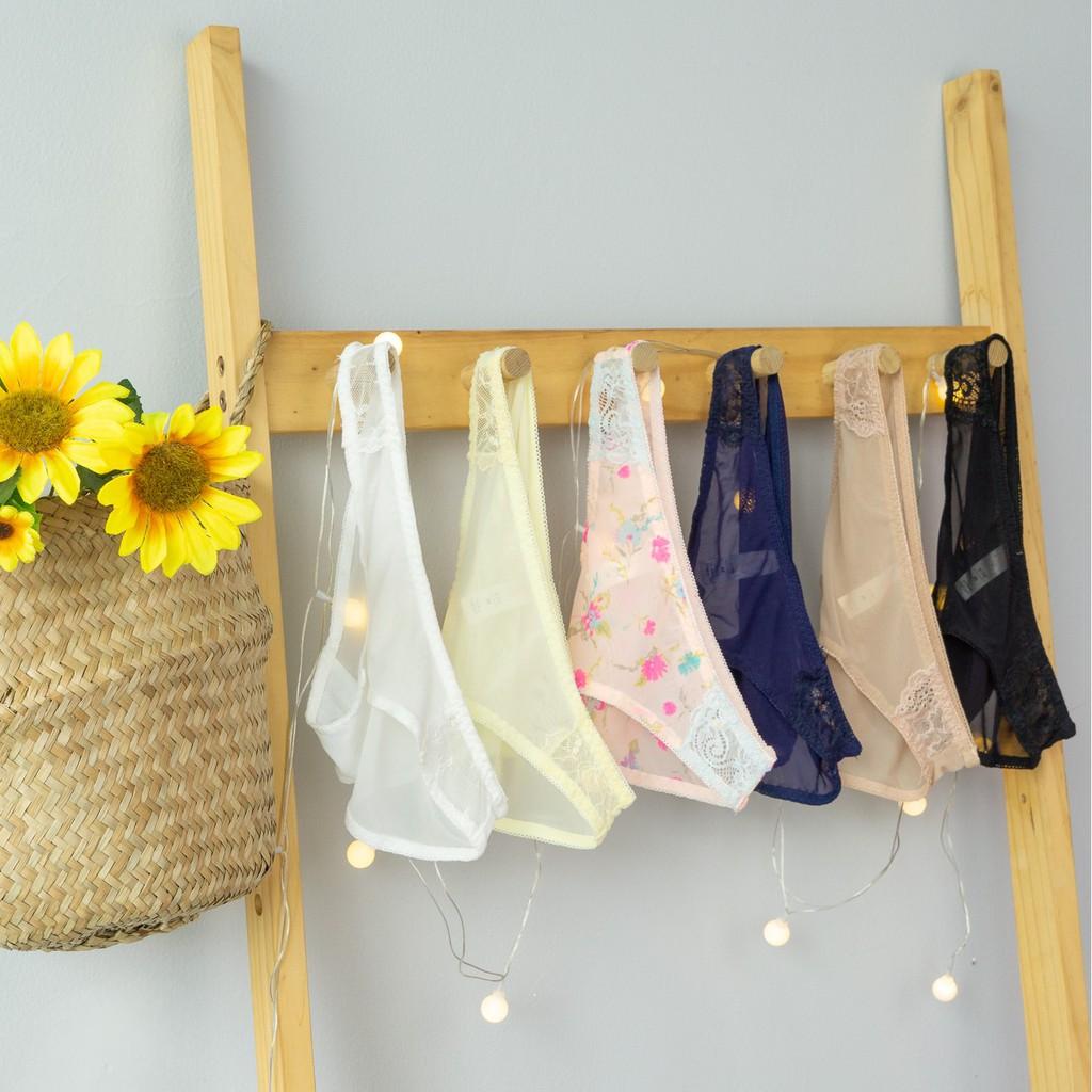 Combo 6 Quần Lót Nữ Lưới Phối Ren Trước Lưng Thấp Jasmine