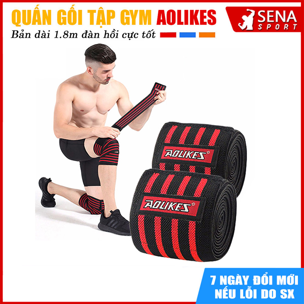 Quấn gối tập Gym - Bảo vệ gối thể thao Aolikes bản dài 1.8m