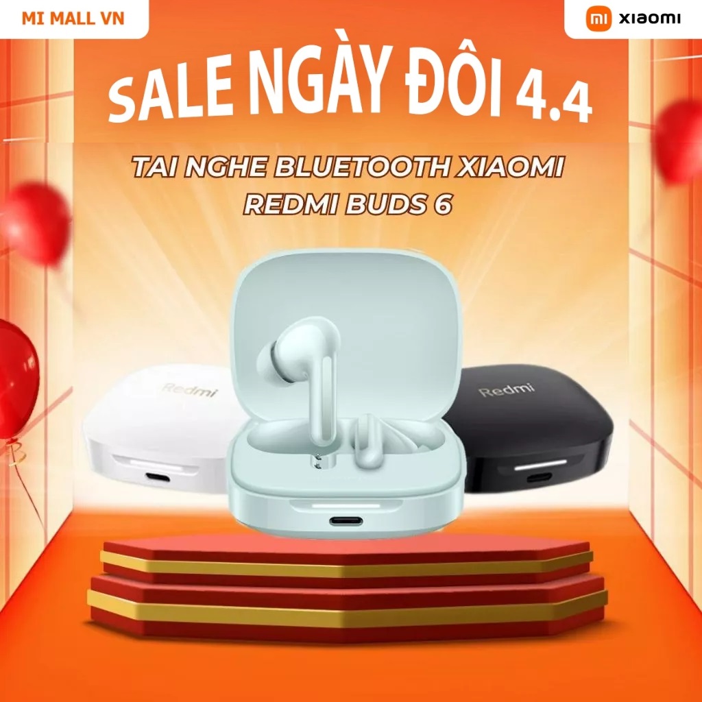 Tai Nghe Bluetooth Xiaomi Redmi Buds 6 - Hàng Chính Hãng, Bảo Hành 6 Tháng