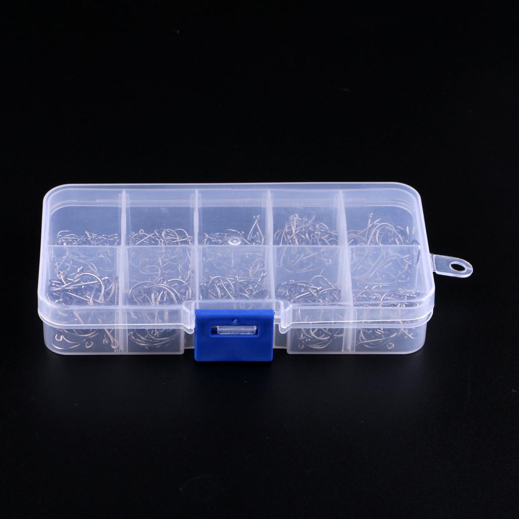 500pcs/box High Carbon Steel Fishing Hooks Offset Hook Octopus Circle Hooks