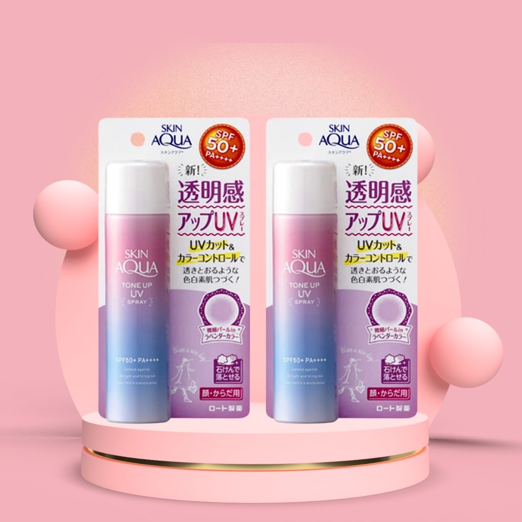 Xịt Chống Nắng Skin Aqua Tone Up UV SPF50+ PA++++ Lọ 70g Nâng Tone Chống Nắng Nội Địa Nhật Bản