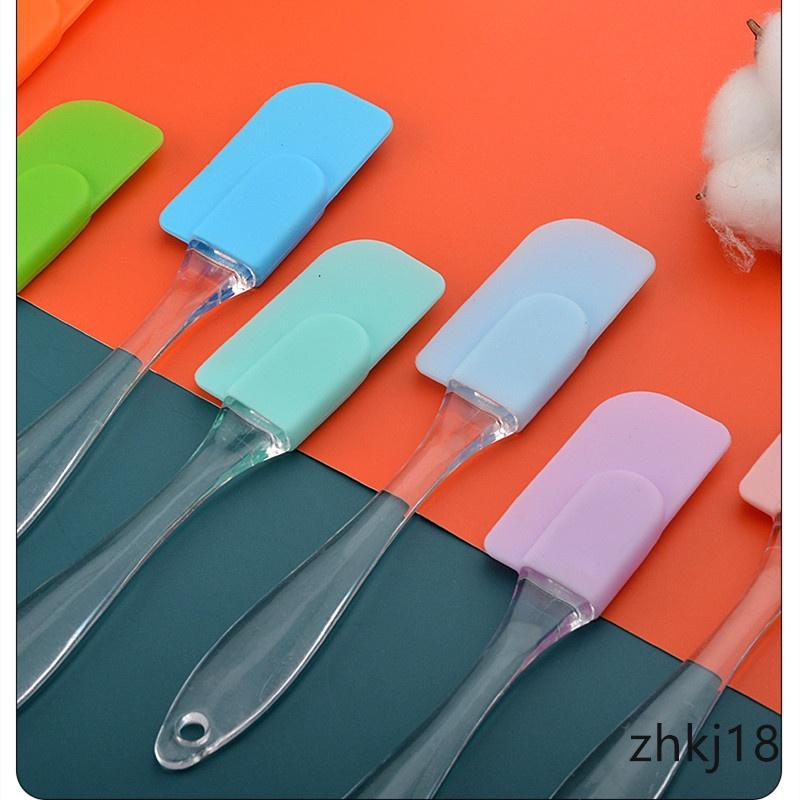 Muỗng Trộn Kem/ Bơ Bằng Silicone Thiết Kế Tay Cầm Pha Lê Tiện Dụng Cho Nhà Bếp