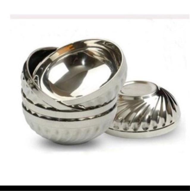 Set 10 Bát tô 14cm inox xoắn cách nhiệt
