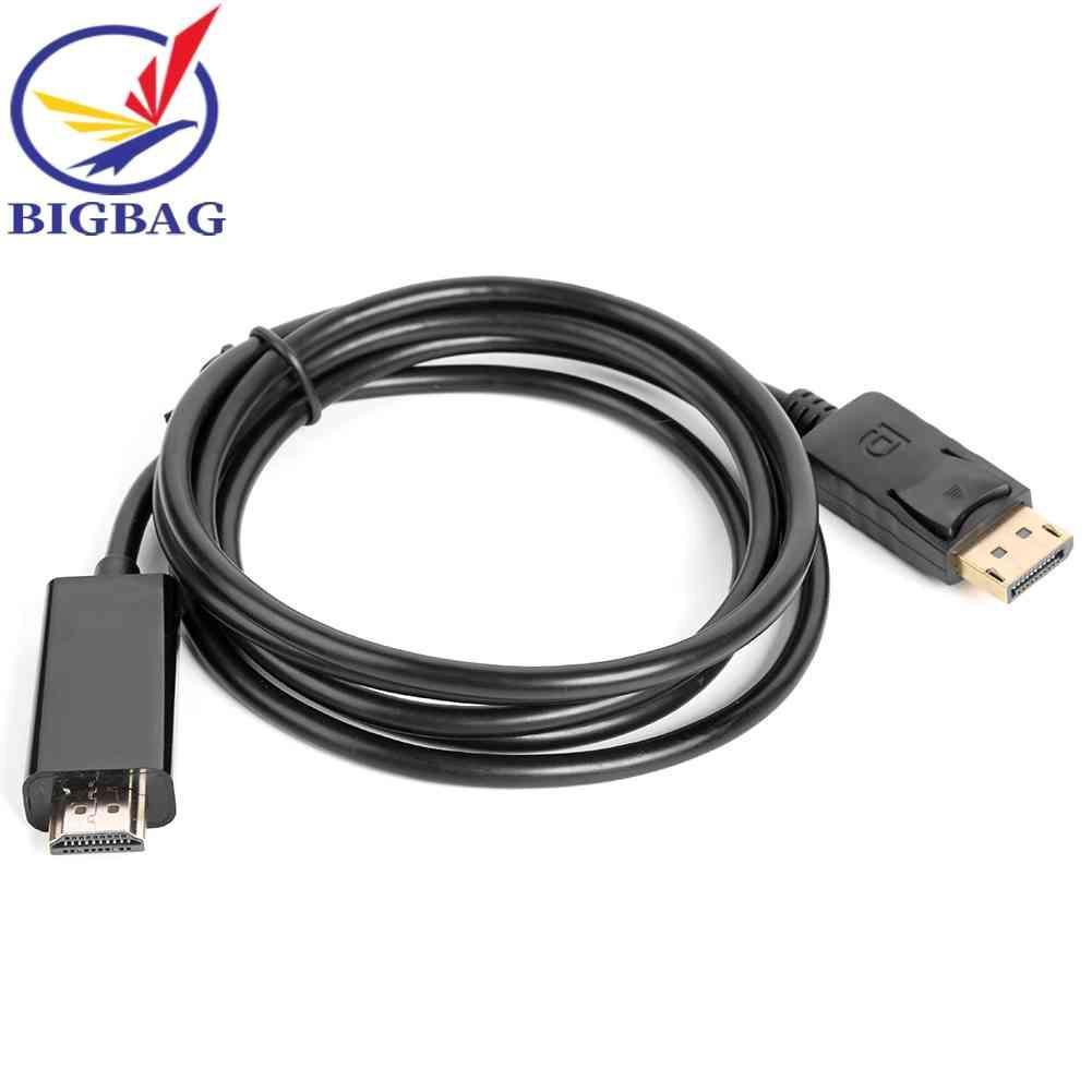 Cáp ChuyểN ĐổI 1.8m Mạ VàNg 1080P DP Sang HDMI-com