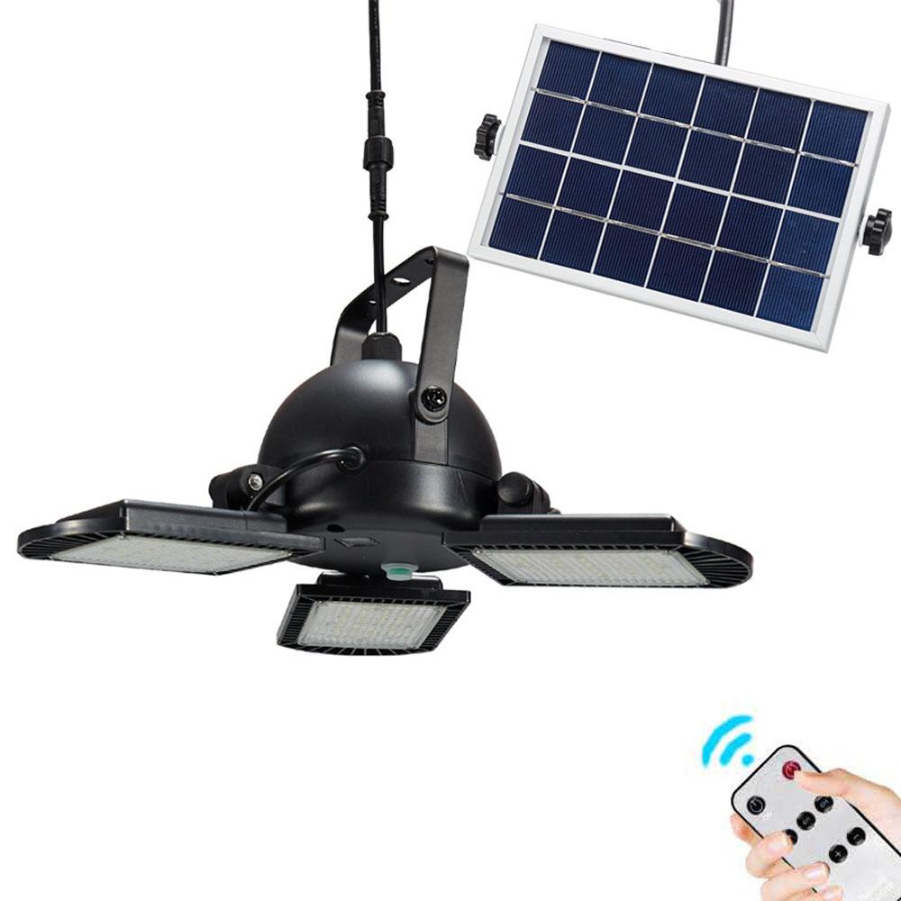 Đèn năng lượng mặt trời 60 bóng LED để Nhà để xe với độ sáng dịu nhẹ và thời gian chiếu sáng điều chỉnh được