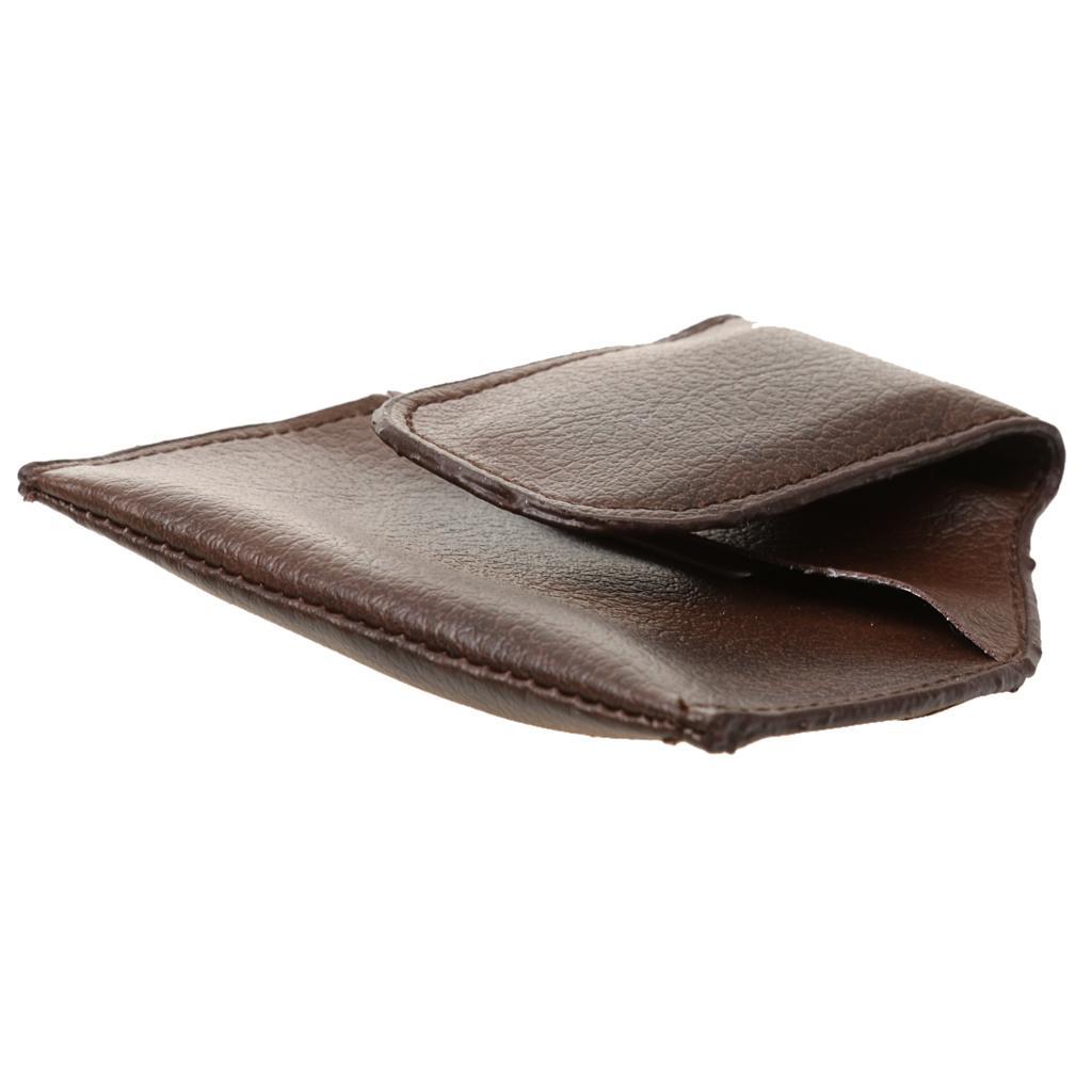 2-5pack Billiard Snooker Pool Cue PU Leather Chalk Holder Pouch Bag Clip Coffee