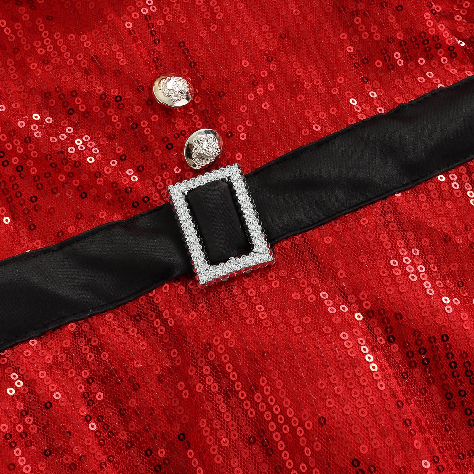 Citgeett Thu Giáng Sinh Trẻ Em Bé Gái Đầm Đầm Tay Dài Lệch Vai Đầm Dây Lưng Xmas Quần Áo