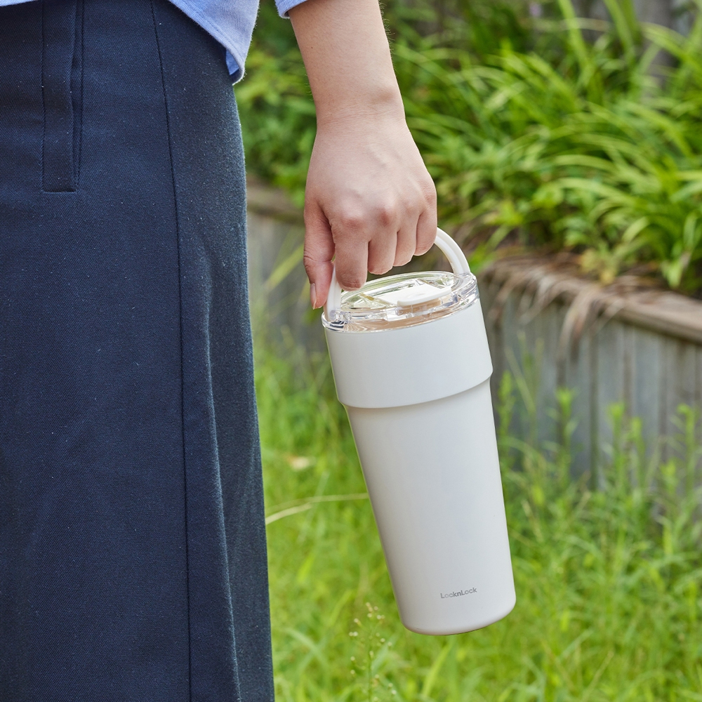Ly Giữ Nhiệt Locknlock LocknLock LHC4416 710ml, LHC4419 900ml Thép Phủ Sứ, Hàng Chính Hãng, Kèm Ống Hút - JoyMall