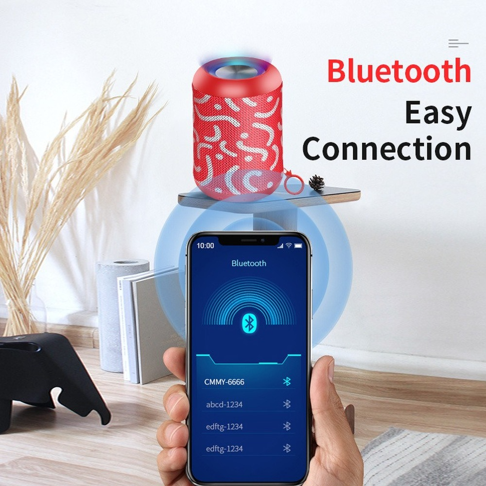 Loa không dây bluetooth âm thanh không thấm âm thanh tws kết nối bluetooth 5.0 âm thanh âm thanh vòm gọi tf card fm radio loa Aux loa Color: Red