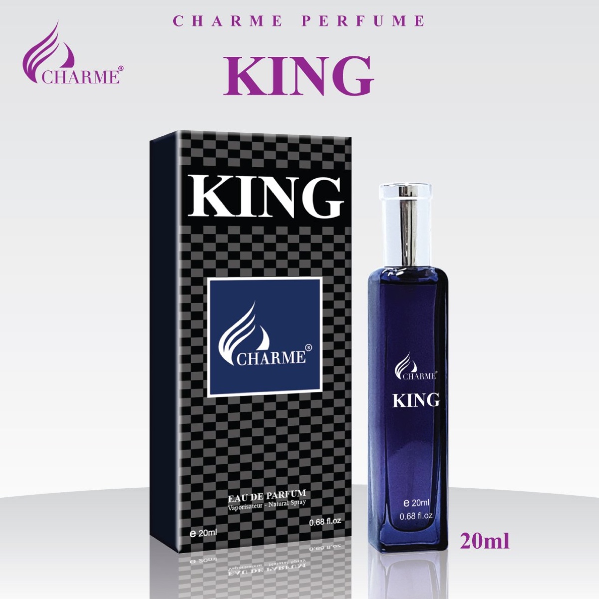 Nước Hoa Nam CHARME KING Hương Gỗ Hương Đầy Lôi Cuốn 20ml