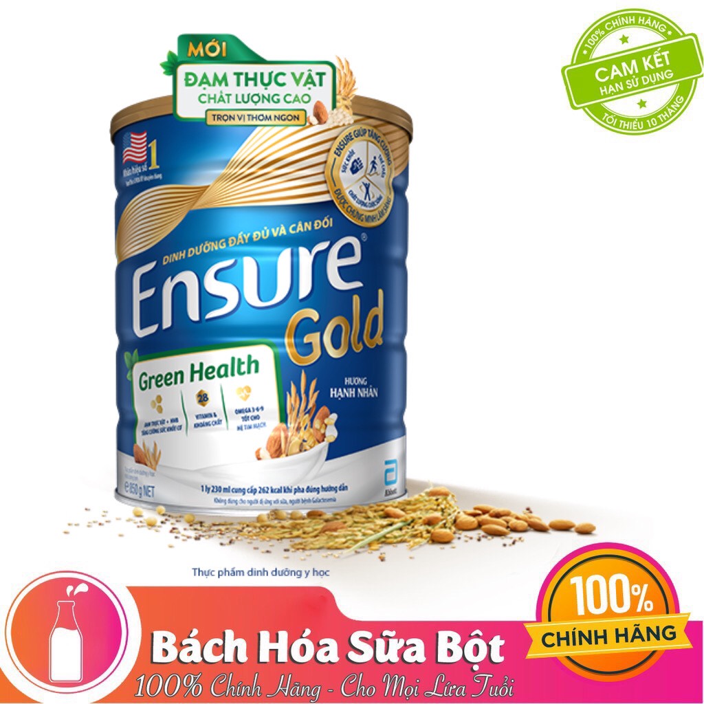 Sữa bột Ensure Gold Green Health (850g)