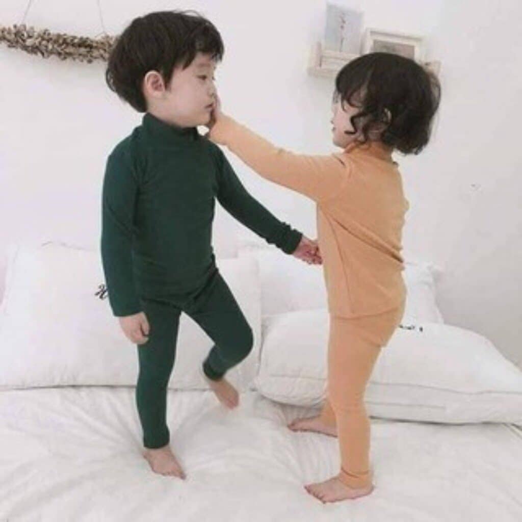 Set bộ coton bozip co giãn 4 chiều cho bé