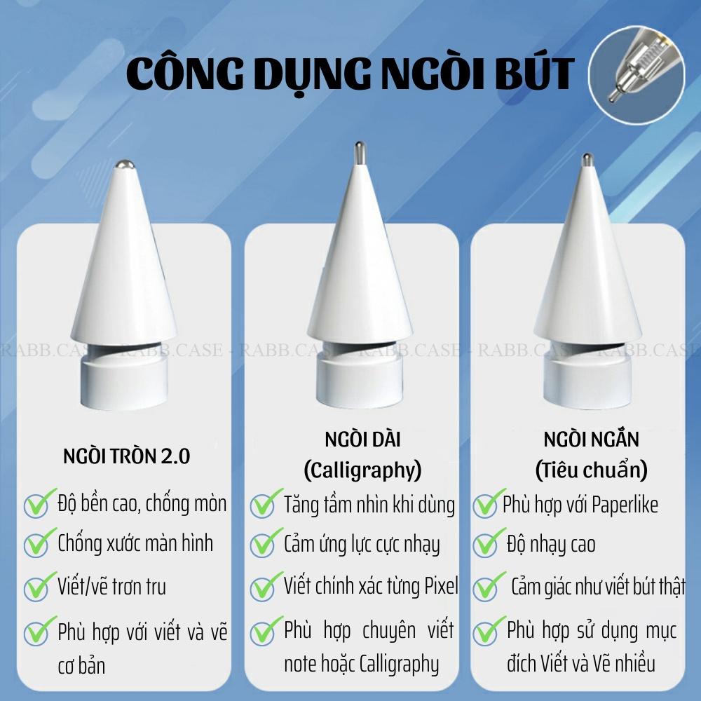 Ngòi bút thay thế cho Apple Pen 1/2 - Ngòi bút kim loại hỗ trợ viết Calligraphy cho Apple Pen - Ngòi kim loại chống mòn dùng trên Paperlike