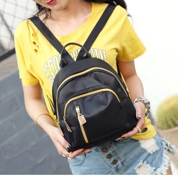 Ba Lô Nữ Đen Nhỏ Xinh Dễ Thương Phong Cách Hàn Quốc - Mã XT047
