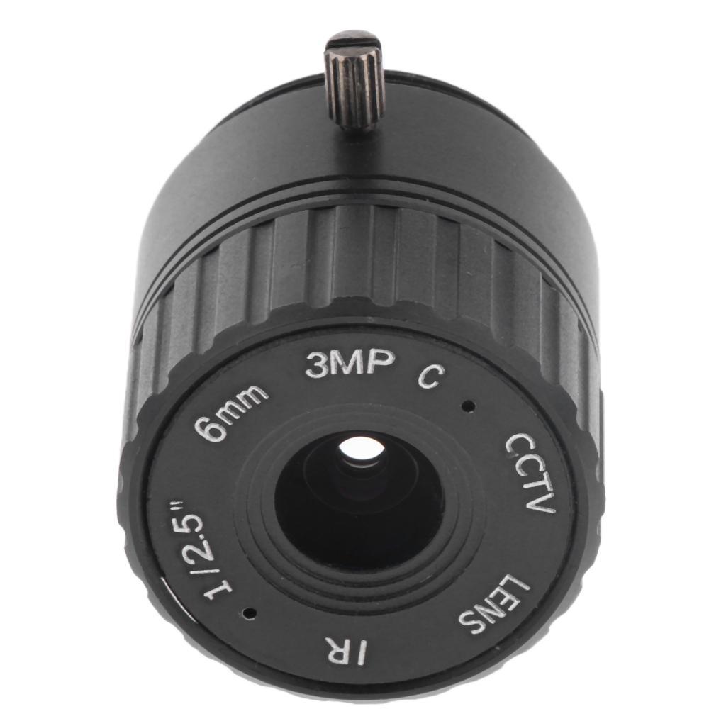 6mm Fixed Iris 1/2.5" F2.4 3MP  Lens CS Mount for Security  Cameras