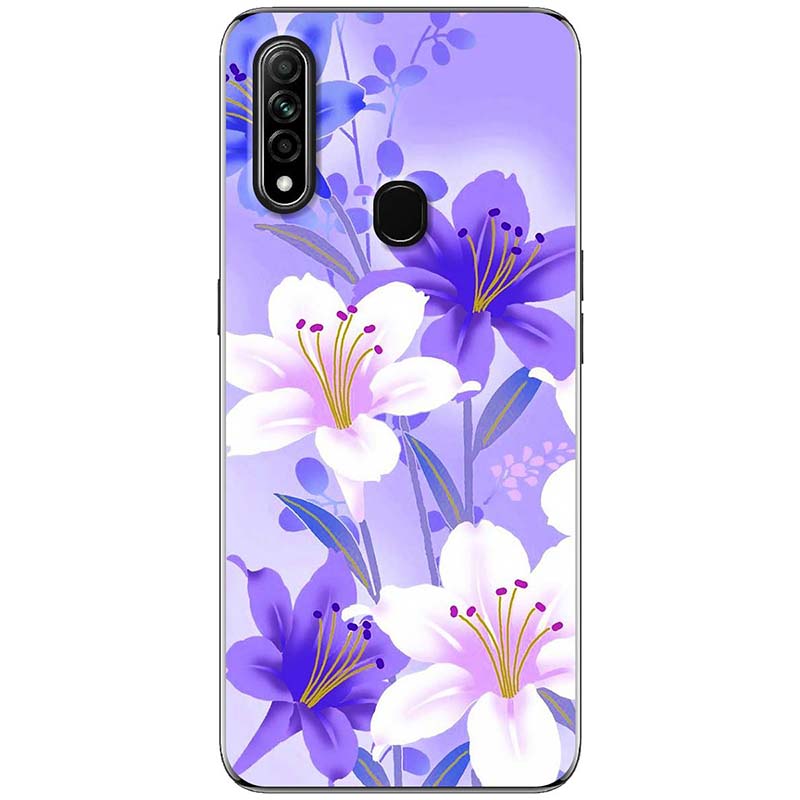 Ốp lưng dành cho Oppo A31 mẫu Hoa tím trắng