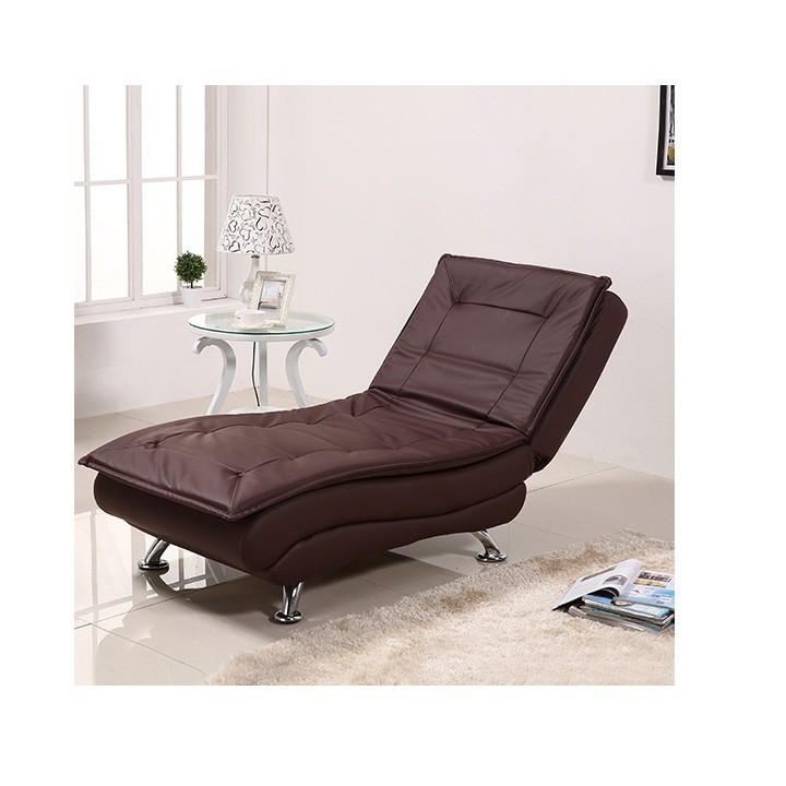 Ghế Sofa đơn thư giãn kèm gối cùng màu, ghế lười bằng da nằm đọc sách, xem phim đặt phòng khách phòng ngủ