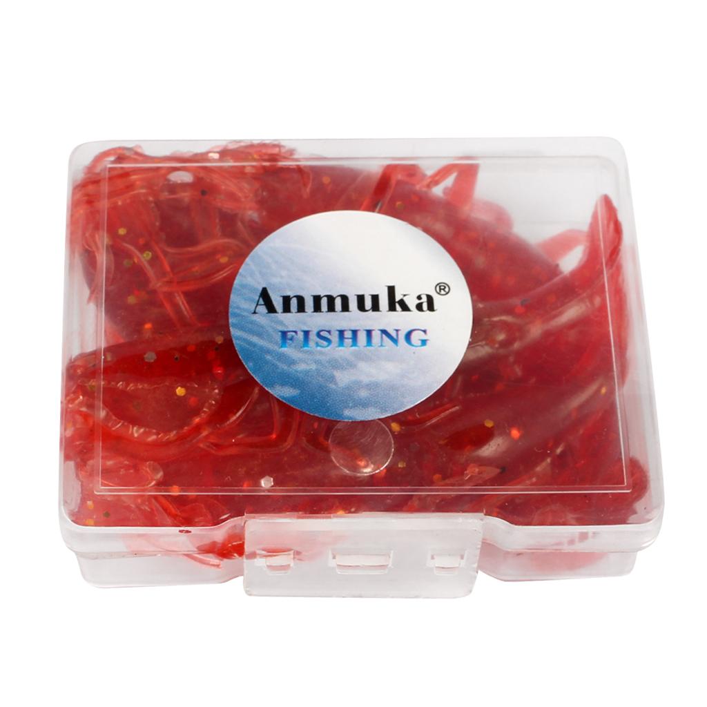 20x Artificial Shrimp Fishing Bait Prawn Lobster Lure Soft Worm Minnow Lure