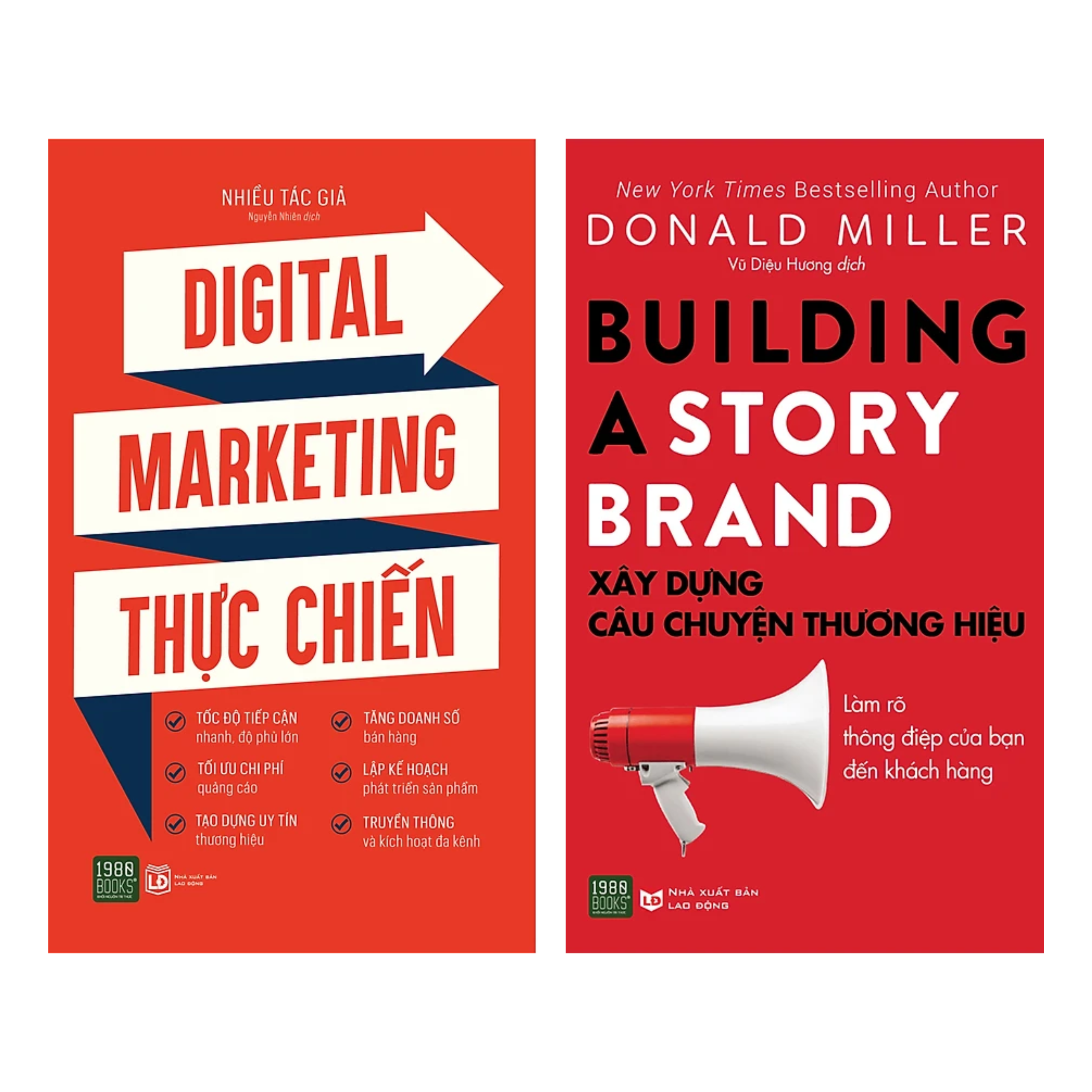 Combo 2 Quyển : Digital Marketing Thực Chiến + Xây Dựng Câu Chuyện Thương Hiệu ( Kinh Doanh -Kinh Tế / Marketing-Bán Hàng)