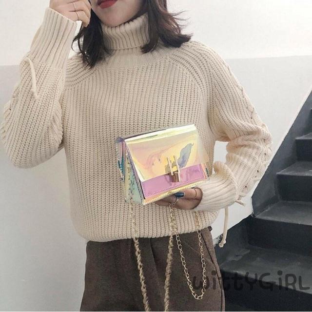 Túi Xách Quảng Châu Nhũ Bóng Kim Sa Túi đeo chéo túi xách nữ mini Túi Thời Trang Ulzzang