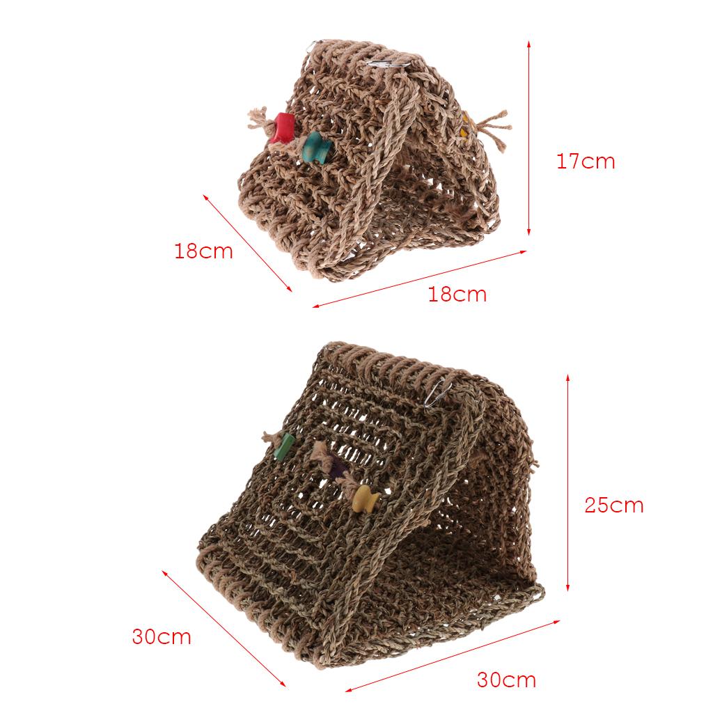 Bird Hammock Hanging Snuggle Cave Hamster Hut Bird Parrot Hideaway Toys S
