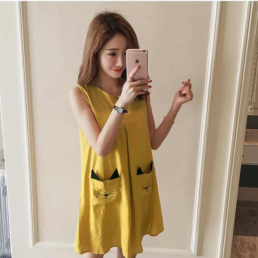 Đầm suông nữ chất mát kiểu dáng Hàn Quốc