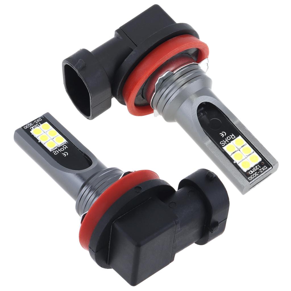 2x H11 H8 3030 LED Bright White Fog Lights Driving