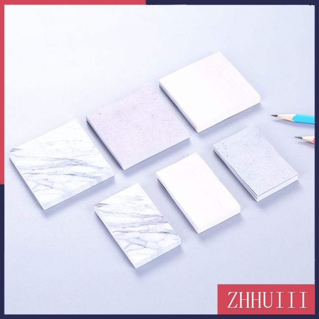 JT Simple Marble Pattern Self Adhesive Memo Pad Sticky Notes School Office Stationery