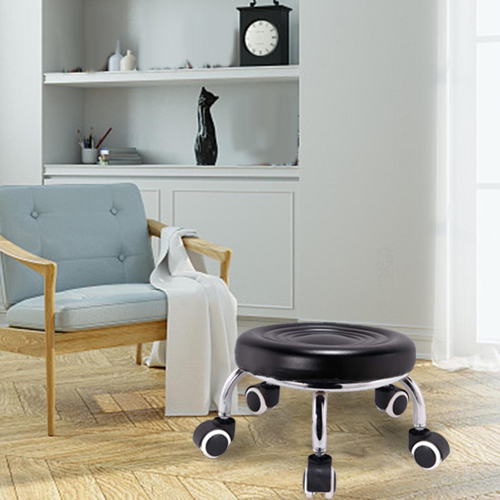 Small Rolling Salon Stool Rotatable Furniture Gift Movable for Salon Garage