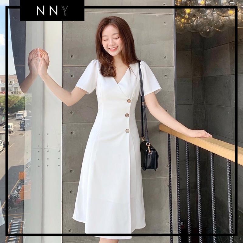 Váy basic nút dừa tròn DYDY DRESS- V011