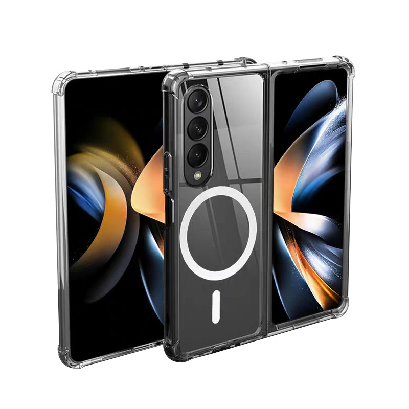 Ốp Lưng Trong Suốt Hỗ Trợ Sạc Từ Tính Dành Cho Samsung Galaxy Z Fold 5 / Z Flip 5, Chống Ố Vàng - Hàng Nhập Khẩu