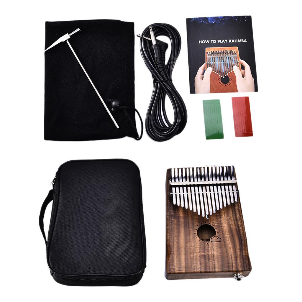 Kalimba Thumb Piano w/ Bag African Musical Instrument Percussion 17 Key Toy