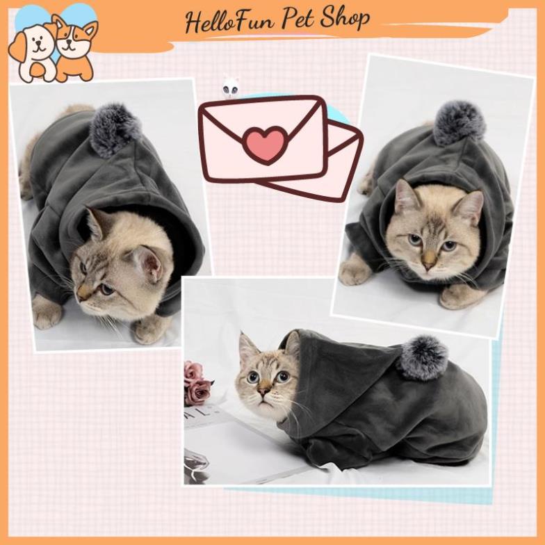 Áo Hoodie nhung cao cấp cho thú cưng - Áo cho chó mèo mùa đông