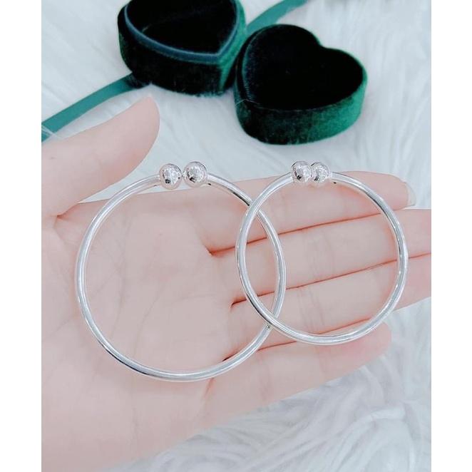 Lắc tay cua bạc trơn đủ sezi tay xinh xắn chuẩn Bạc đẹp, giá tận xưởng -Bạc Npj