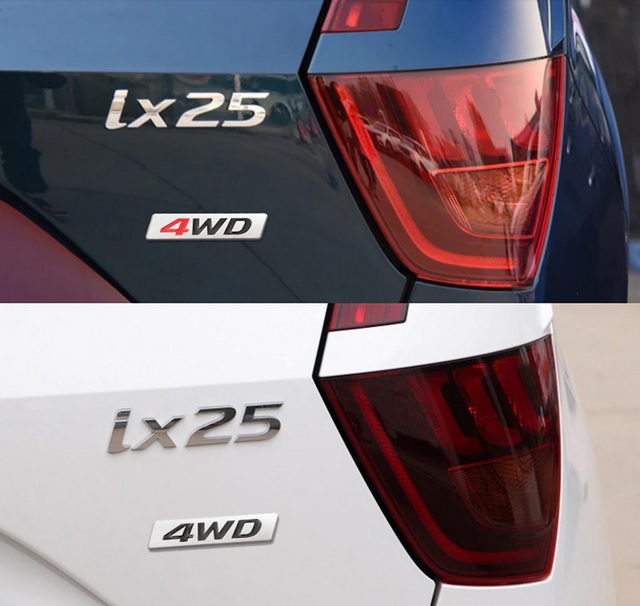 Tem chữ logo 4WD dán trang trí xe ô tô