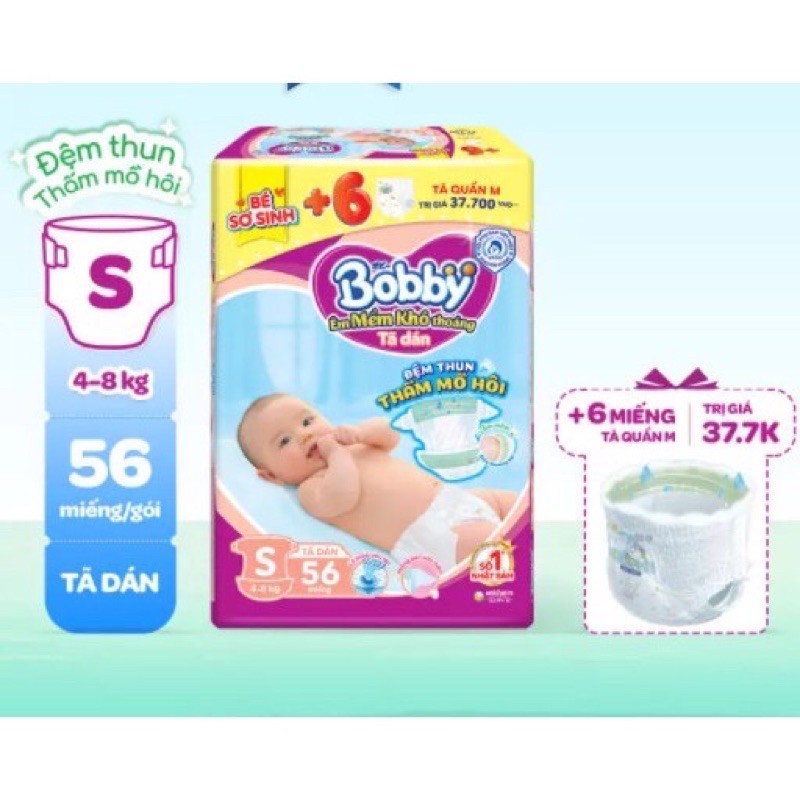 BOBBY TẢ DÁN S56 (TẶNG 6 MIẾNG TẢ QUẦN SIZE M)