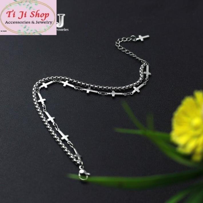 Lắc tay Thánh Giá 2 Tầng Siêu Độc Đáo