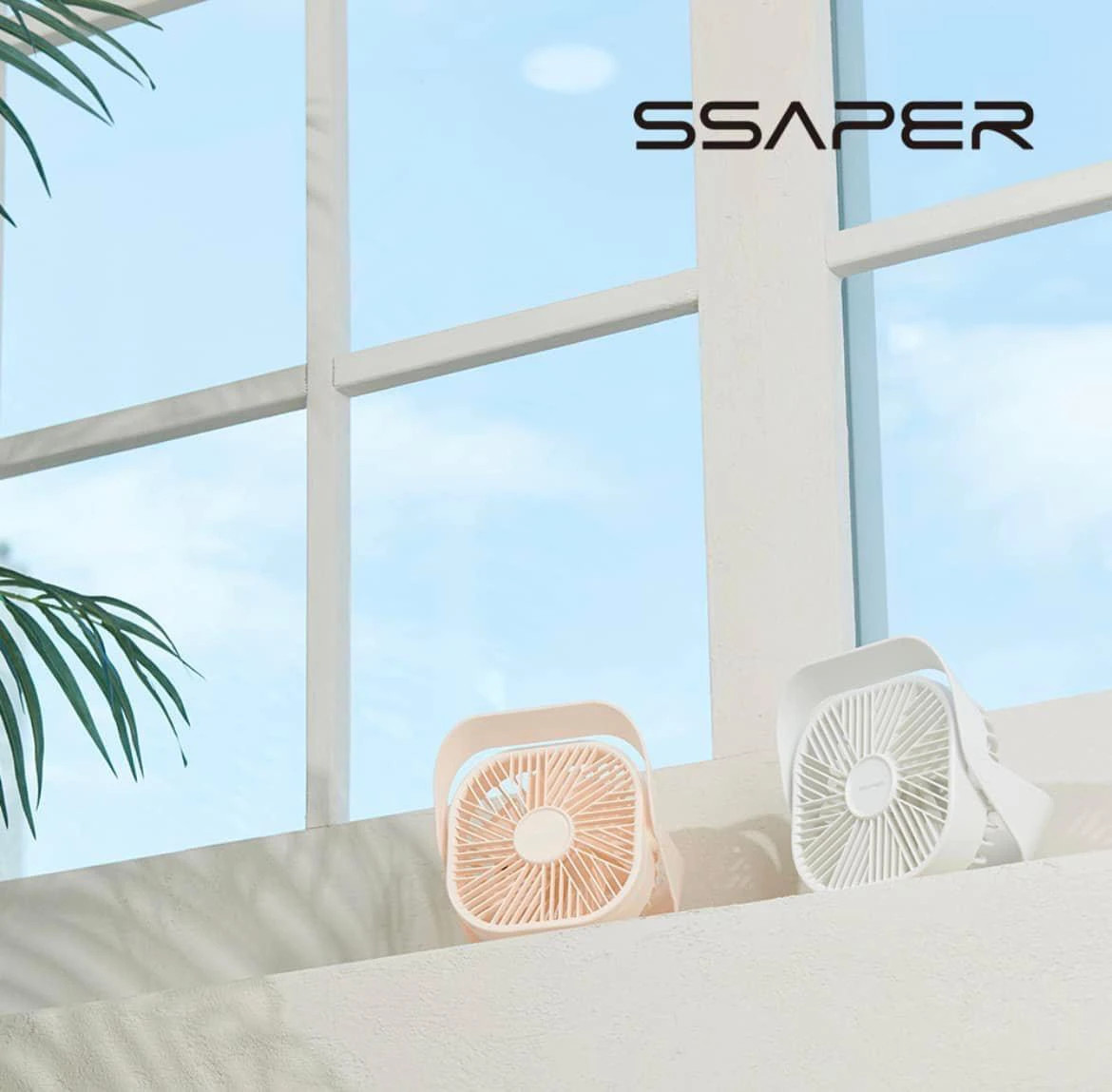 Quạt tích điện mini SSaper Made in Korea Hàng chính hãng