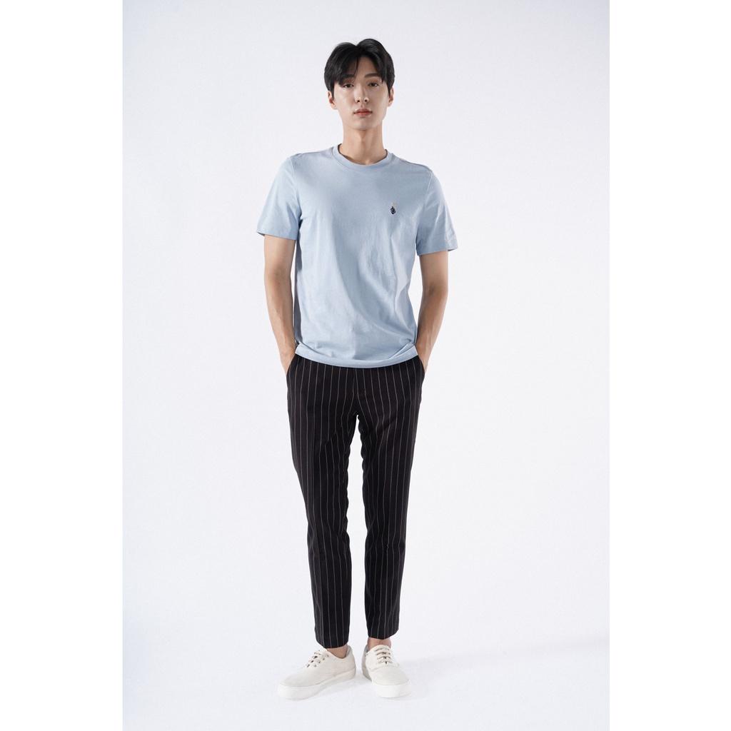 Áo thun nam tay ngắn thêu họa tiết form fitted vải cotton - 10S21TSH030 LASTORE MENSWEAR