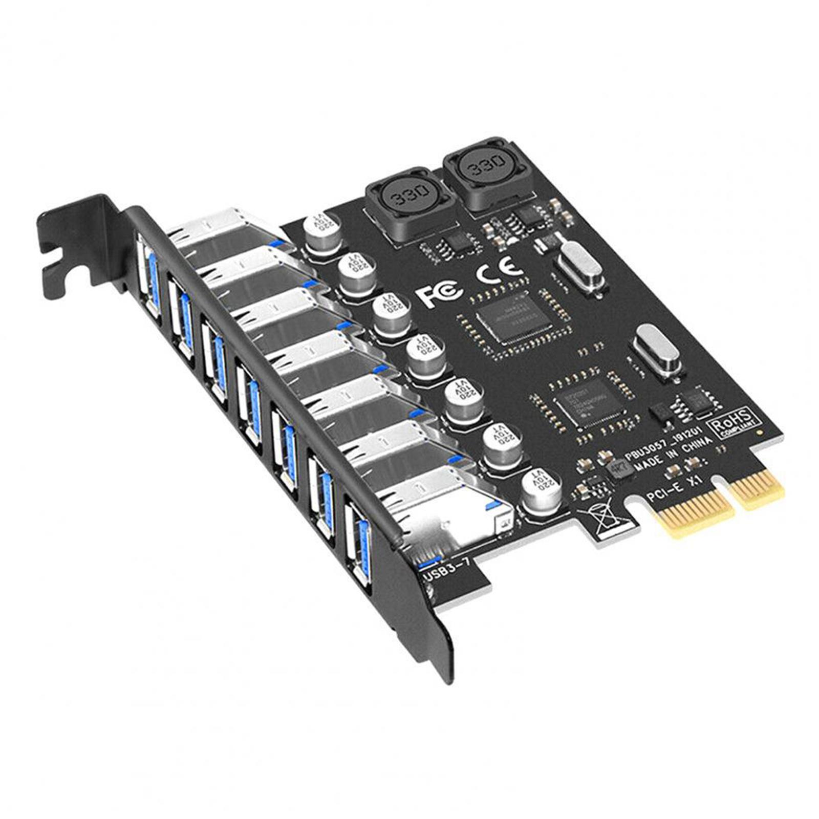 PCIE to USB 3.0 Expansion Adapter Card 5Gbps Controller Standard Converter