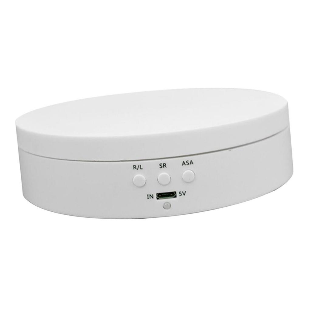 360° Rotating Display Stand Base Rotary Turntable Mirrored Top - Rotating Degree and 3 Speed Adjustable - 3kg Load Bearing