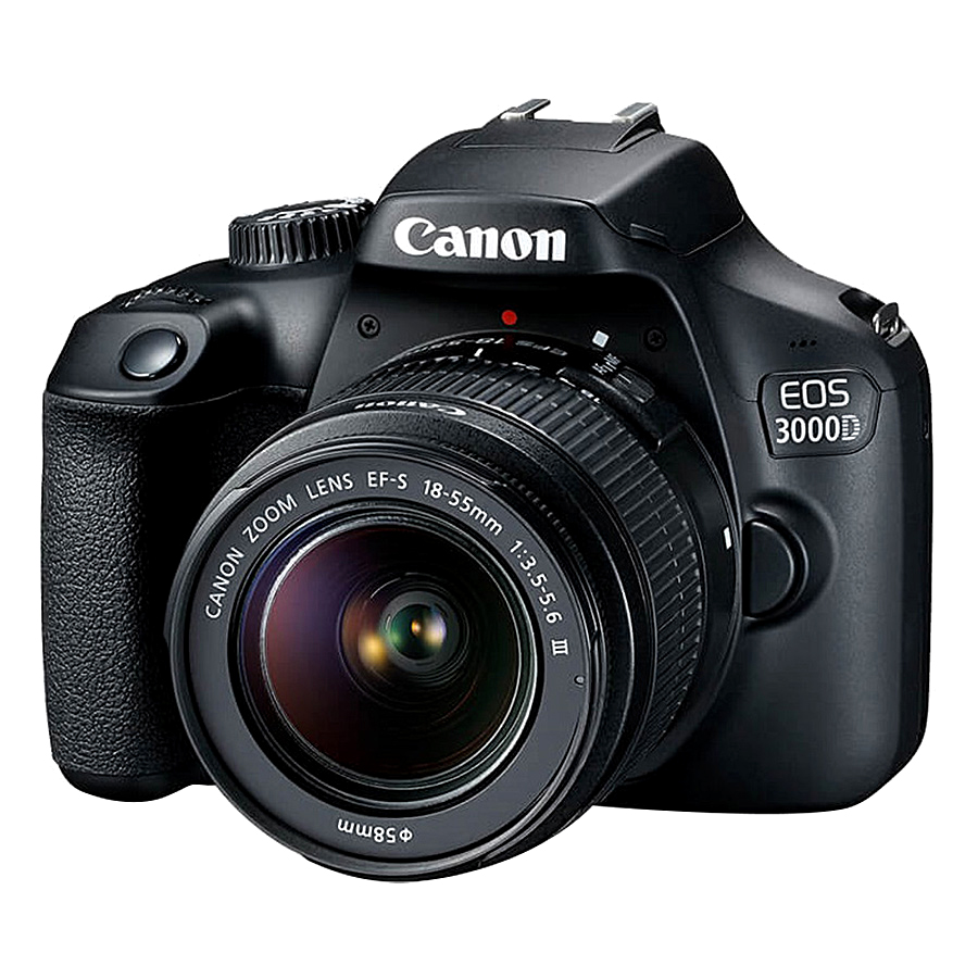 Máy Ảnh Canon EOS 3000D + Lens EF-S 18 - 55mm III - Hàng Chính Hãng (Tặng Kèm Thẻ Nhờ Và Túi Đựng Máy Ảnh)