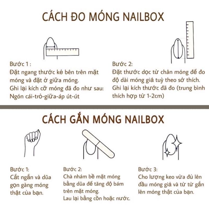 Móng giả gắn nơ xanh ngọc baby MAYBI 24 móng, Móng tay giả kèm keo nailbox nổi bật Mẫu T37